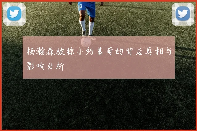 杨瀚森被称小约基奇的背后真相与影响分析